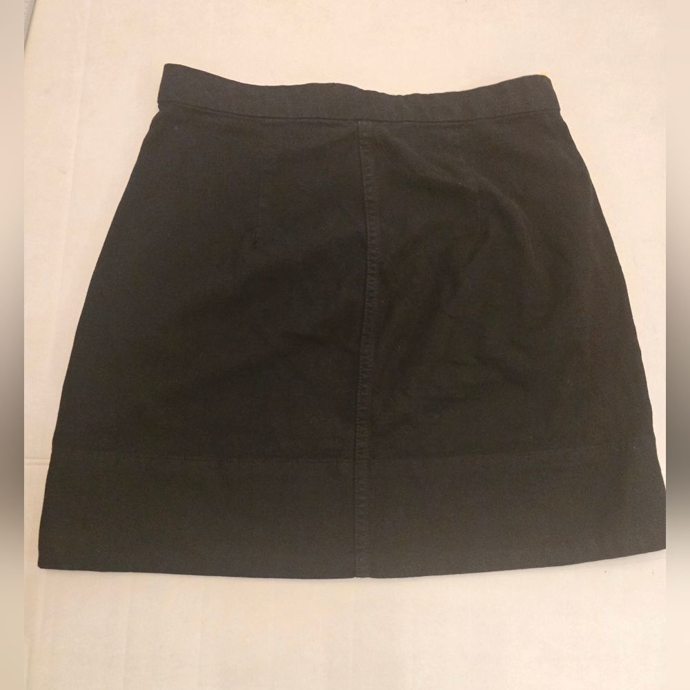 Everlane The Canvas Stamp Mini Skirt Size 6 In Black - Picture 13 of 16